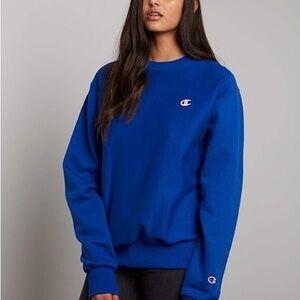 Champion Reverse Weave Blue Pullover Sweatshirt